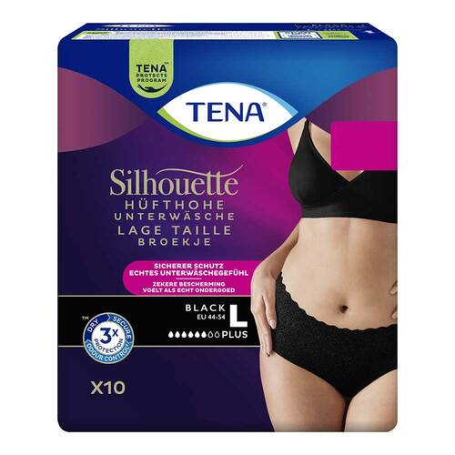 TENA SILHOUETTE plus L black Inkontinenz Pants - 1