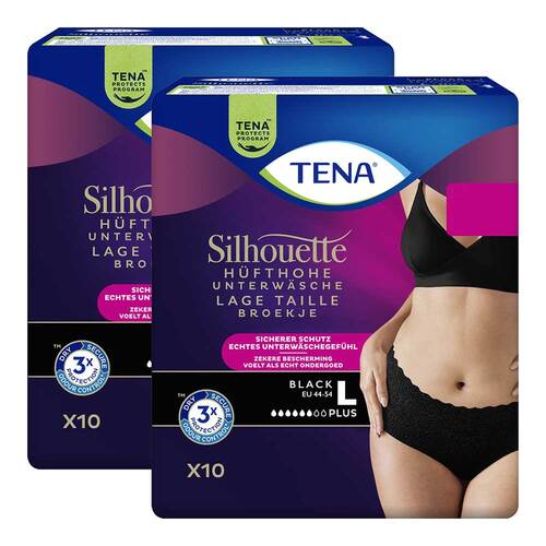 TENA SILHOUETTE plus L black Inkontinenz Pants - 1