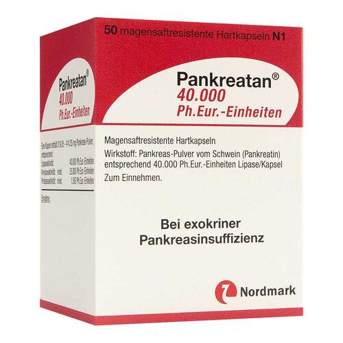 Pankreatan 40.000 Ph.Eur.-Einheiten magensaftresistent Hartkapseln  - 1