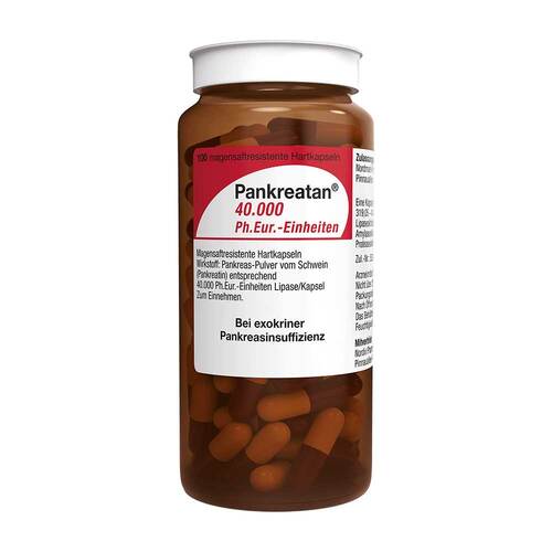 Pankreatan 40.000 Ph.Eur.-Einheiten magensaftresistent Hartkapseln  - 1