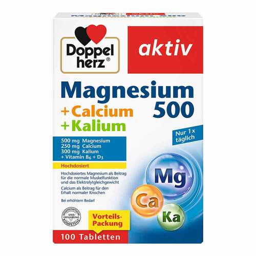 Doppelherz Magnesium 500 + Calcium+Kalium Tabletten - 1