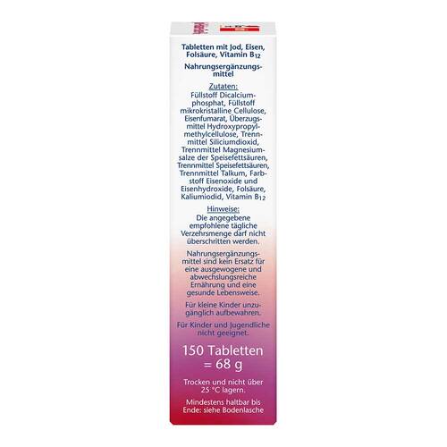 Doppelherz Jod + Fols&auml;ure+Eisen+B12 Tabletten - 2