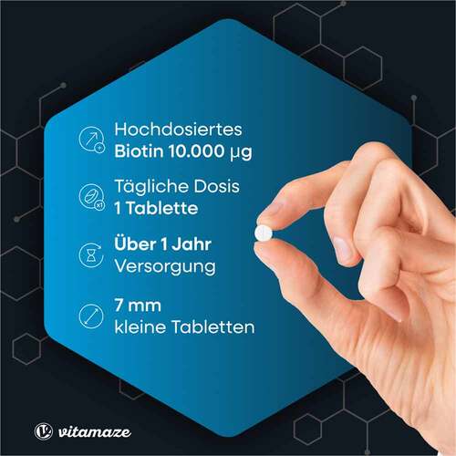 Biotin 10 mg hochdosiert + Zink+Selen Tabletten - 4