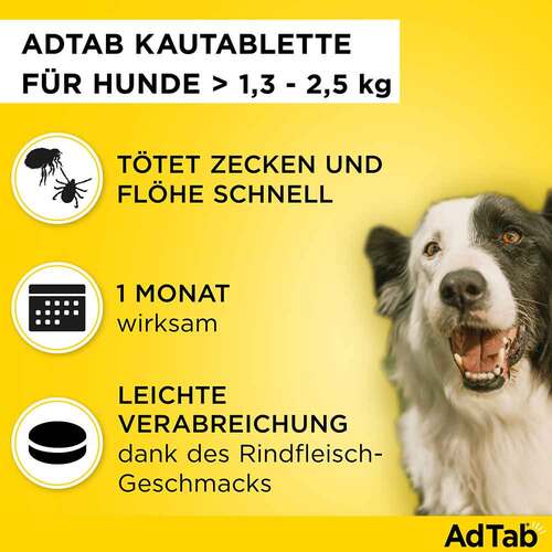 Adtab 56 mg Kautabletten f&uuml;r Hunde 1,3-2,5 kg - 3