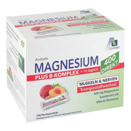 Magnesium 400 + B-Komplex direkt Pfir.Mar.Granulat Sticks - 1
