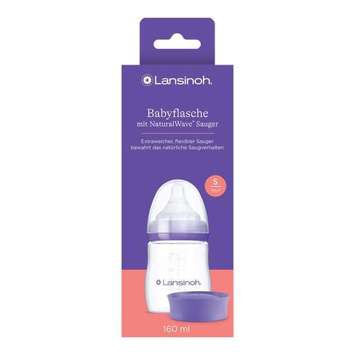 LANSINOH NaturalWave Babyflasche 160ml &amp; Sauger S - 1