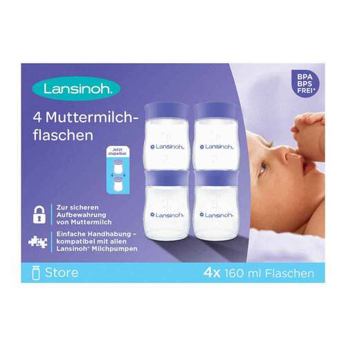 LANSINOH Muttermilchflaschen 160 ml neue Fla.Form - 1