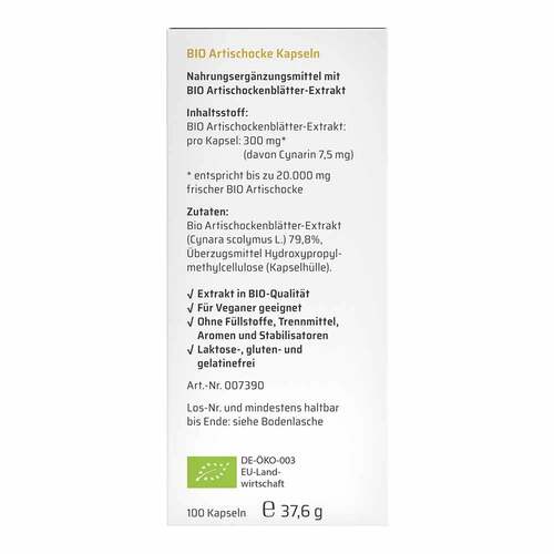 Sanhelios Bio Artischocke Kapseln - 2