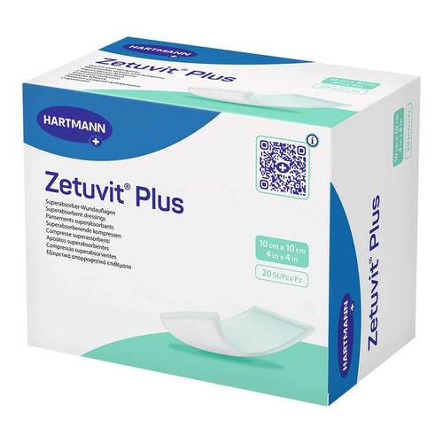 ZETUVIT Plus extrastarke Saugkompr.steril 10x10 cm - 1