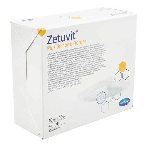 ZETUVIT Plus Silicone Border steril 10x10 cm - 1