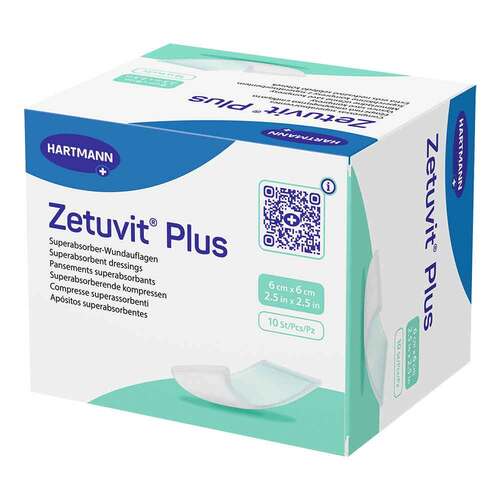 ZETUVIT Plus extrastarke Saugkompr.steril 6x6 cm - 1