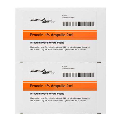 Procain pharmarissano Ampulle 1% 2 ml Injektionsl&ouml;sung  - 1