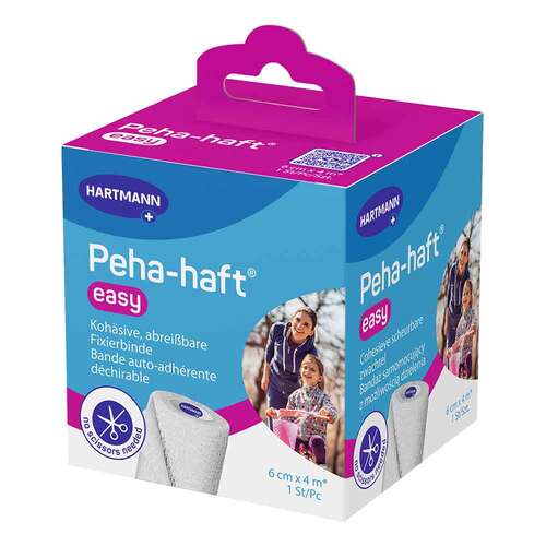 PEHA-HAFT easy Fixierbinde 6 cmx4 m wei&szlig; - 1