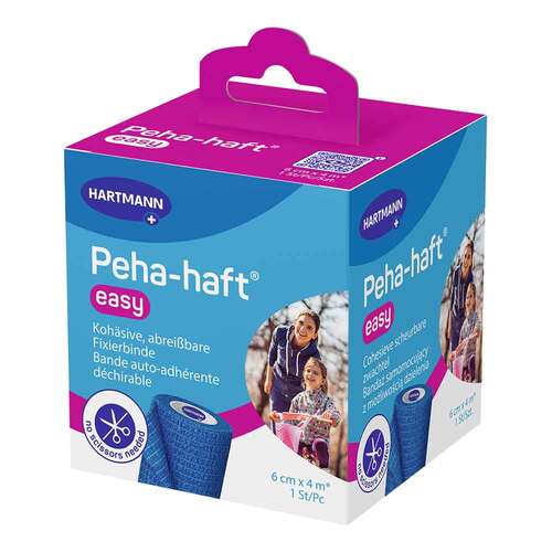 PEHA-HAFT easy Fixierbinde 6 cmx4 m blau - 1