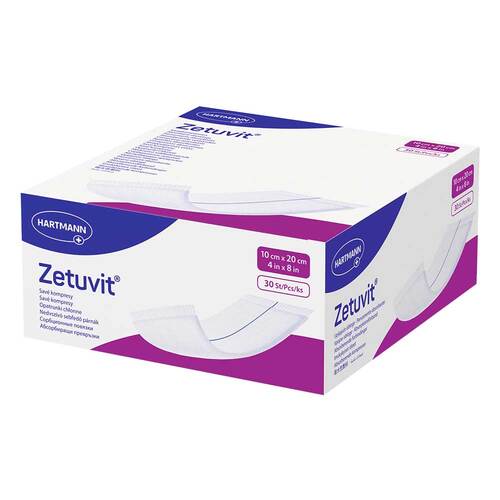 ZETUVIT Saugkompressen unsteril 10x20 cm - 1