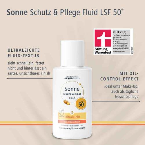 Sonne Schutz &amp; Pflege Fluid ultraleicht Lsf 50 +  - 3