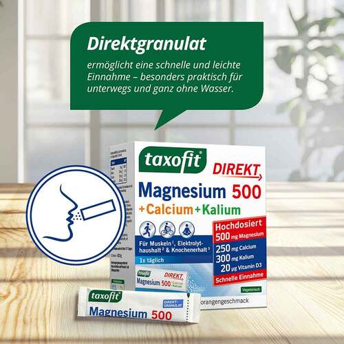 Taxofit Magnesium 500 + Calcium+Kalium Direkt Granulat  - 4