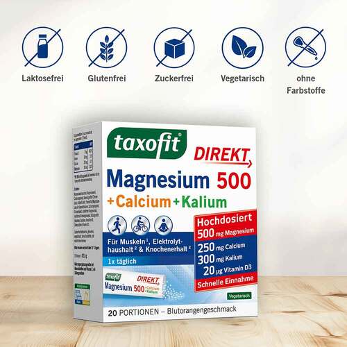 Taxofit Magnesium 500 + Calcium+Kalium Direkt Granulat  - 6