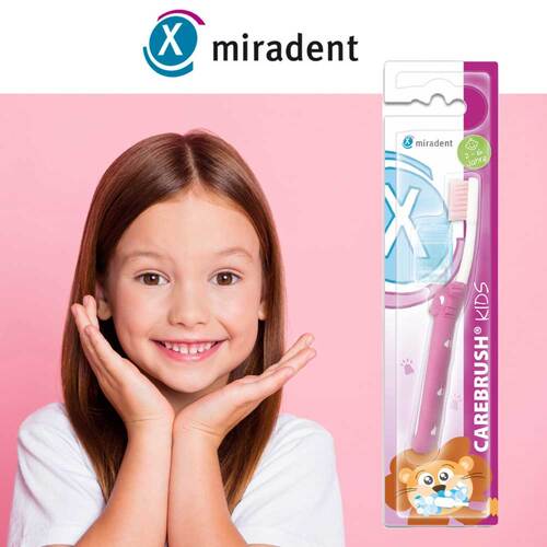 Miradent Carebrush Kids Zahnb&uuml;rste 2-6 Jahre pink - 2