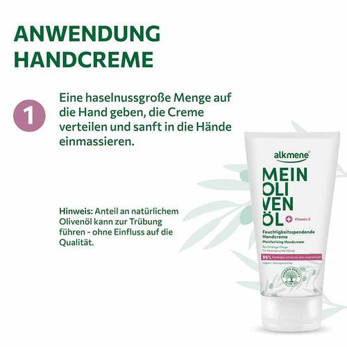ALKMENE Mein Oliven&ouml;l Feuchtigkeit Handcreme - 4