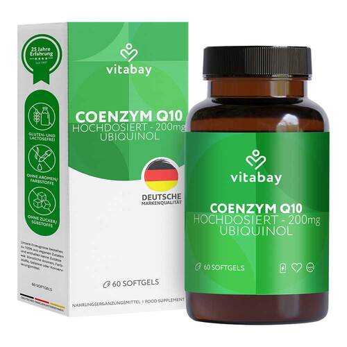 Coenzym Q10 Ubiquinol 200 mg hochdosiert Weichkapseln  - 1