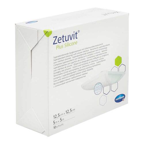 ZETUVIT Plus Silicone steril 12,5x12,5 cm - 1