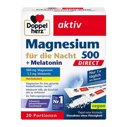 Doppelherz Mag.500 f&uuml;r die Nacht + Melatonin Direct - 1