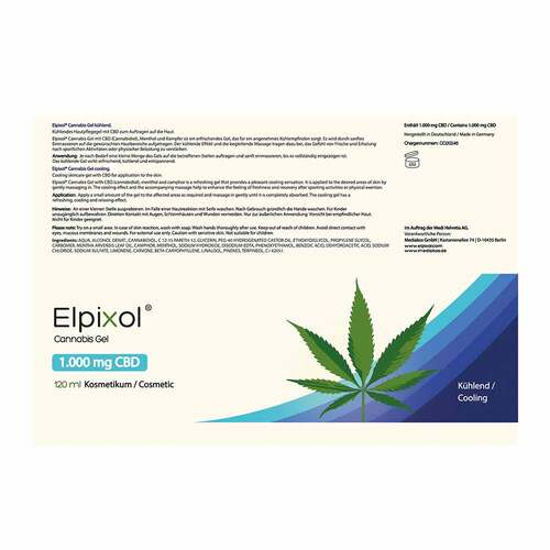 Cannabis Gel 1000 mg Cbd k&uuml;hlend Elpixol - 6