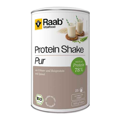 RAAB Vitalfood Protein Shake pur Bio Pulver - 1
