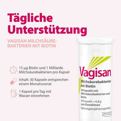 Vagisan Milchs&auml;urebakterien mit Biotin Kapseln - 2
