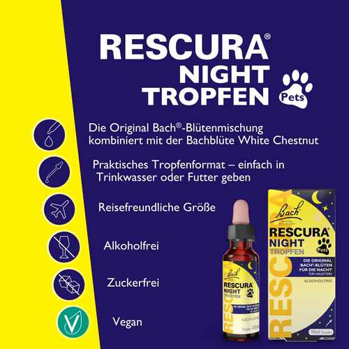 Bachbl&uuml;ten Original Rescura Night Pets Tro.alk.frei  - 4