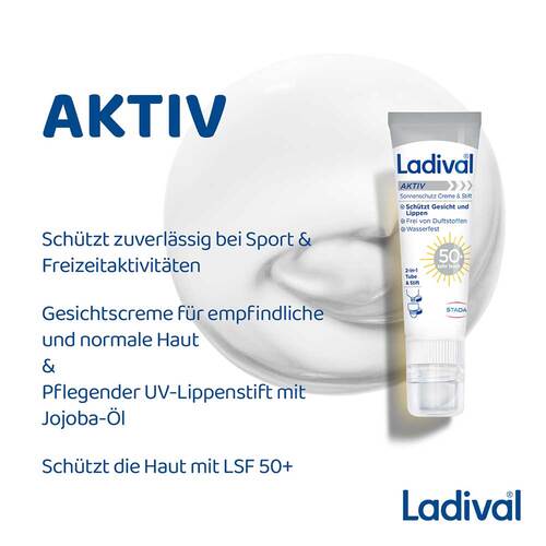 Ladival Aktiv Sonnenschutz Creme &amp; Stift Lsf 50 +  - 5