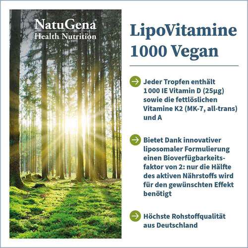 Lipovitamine 1000 vegan Vitamin D3 + A+K2 Tropfen - 2