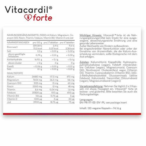 Vitacardil Forte mit Thiamin f&uuml;r d.Herzfunktion Kapseln  - 2
