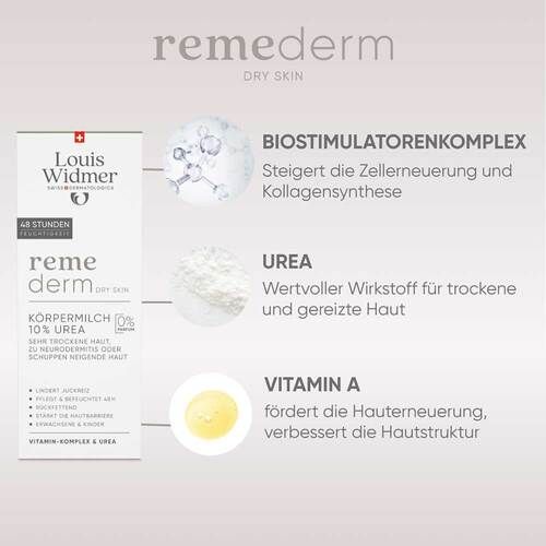 Widmer Remederm dry Skin K&ouml;rpermilch 10% Urea ohne P. - 5
