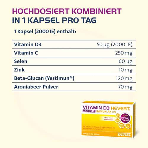 Vitamin D3 Hevert 2000 I.E. Immun Aktiv Kapseln - 2