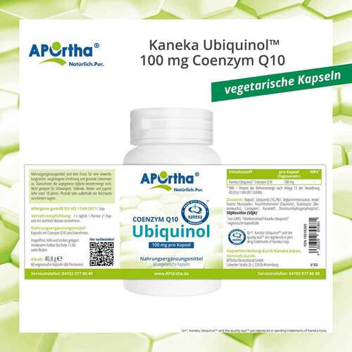 Aportha Kaneka Ubiquinol 100mg Coenzym Q10 veg.Kps - 4