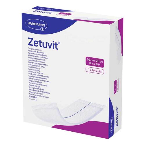ZETUVIT Saugkompressen steril 20x20 cm - 1