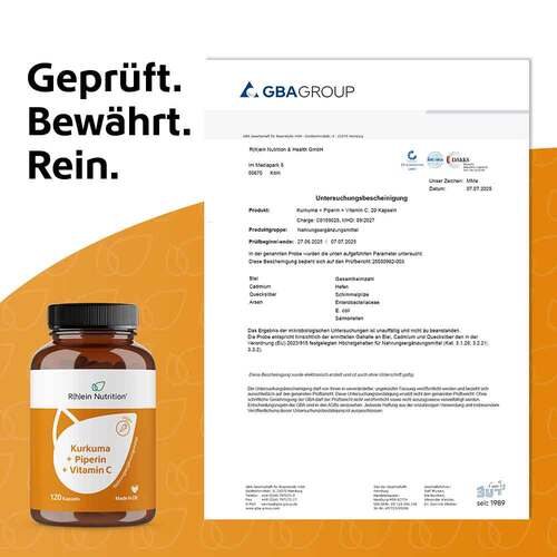 Kurkuma 95% Curcumin + Piperin+Vitamin C vegan Kapseln  - 3