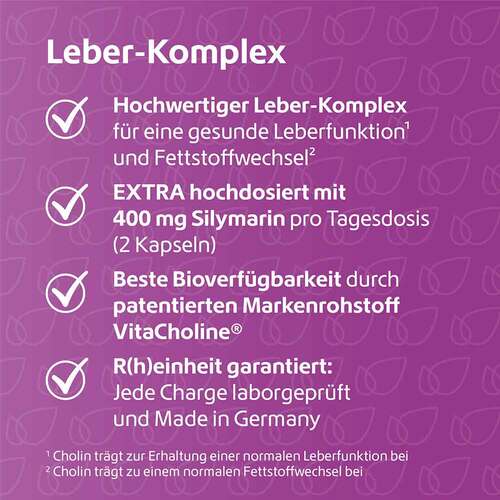 Leber-Komplex Mariendistel + Artischocke+Cholin Kapseln  - 3