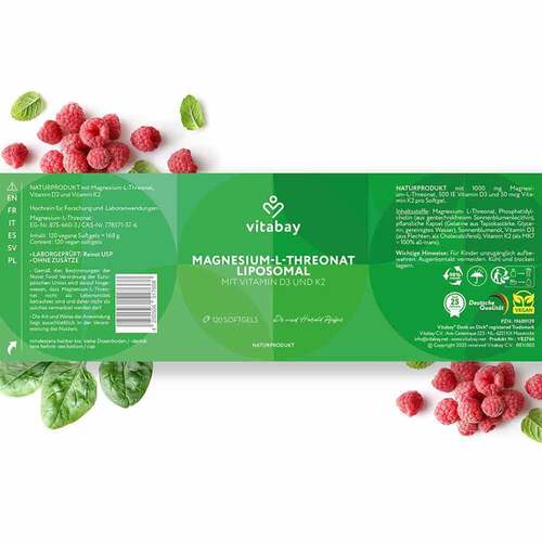 Liposomales Magnesium L-Threonat 2000 mg Weichkapseln  - 7