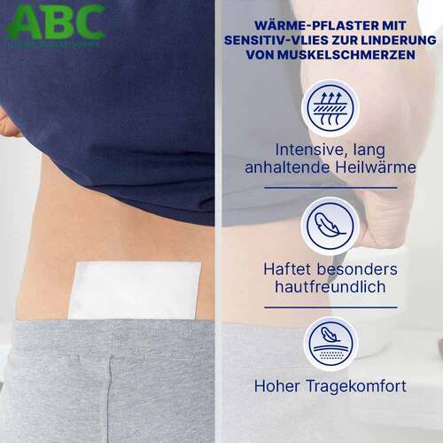 Abc W&auml;rme-Pflaster sensitive-Vlies Hansaplast med - 2