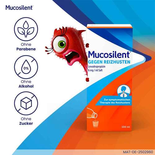 Mucosilent gegen Reizhust.Levodropropizin 6mg / ml Saft - 6