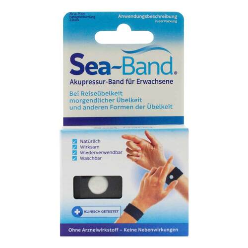 SEA-BAND Akupressurband f.Erwachsene black - 1