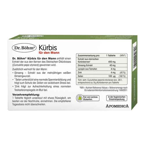 DR.B&Ouml;HM K&uuml;rbis f&uuml;r den Mann Tabletten - 2