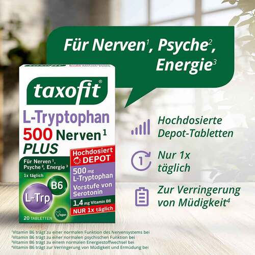Taxofit L-Tryptophan 500 Tabletten - 2