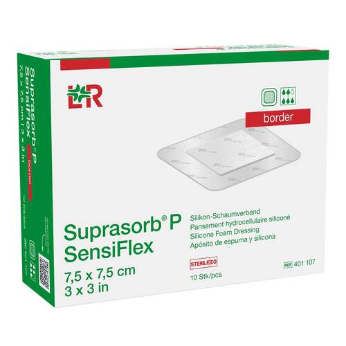 SUPRASORB P SensiFlex border 7,5x7,5cm - 1