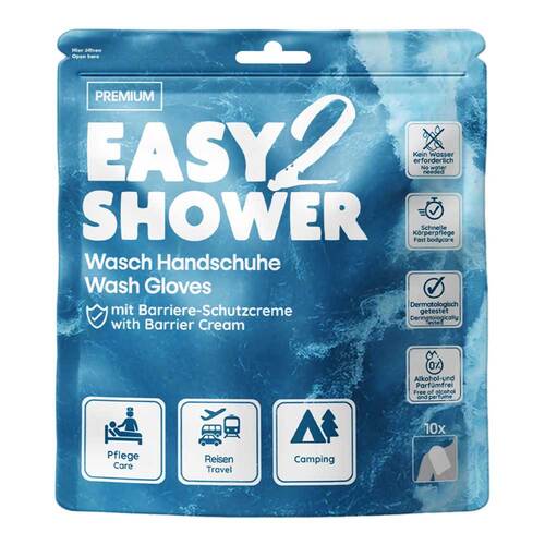 EASY2SHOWER Waschhandschuhe mit Barriere-Schutzcreme - 1