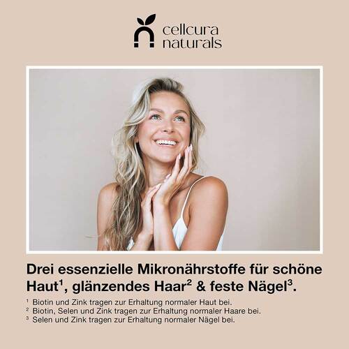 Cellcura Naturals Biotin Zink Selen vegan Kapseln - 3
