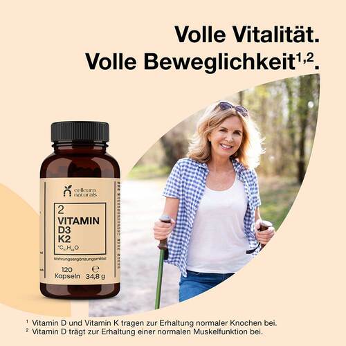 Cellcura Naturals Vitamin D3 + K2 MK7 Kapseln - 2